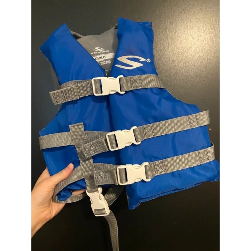 Kids Life Stearns Jacket Buckles 30-50lb USA Approved Blue Child swim Safe